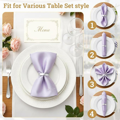 Suream Napkin Rings Bulk, D-Shape Napkin Holders Rings - Image 4