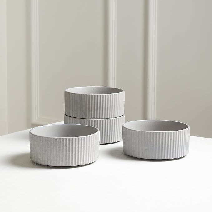 Stone Lain Haven Stoneware 24-Piece Dinnerware Set, Elegant Dish Set, Includes - Image 5