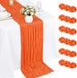 6 Pack Orange Cheesecloth Table Runner 22 x 120 Inch | Gauze Table Runners 10FT by Fwxdbwyl
