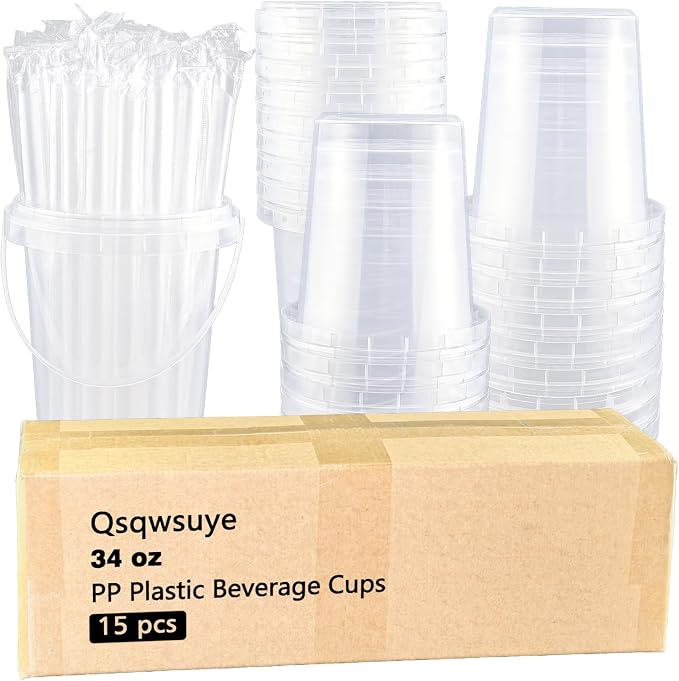 Qsqwsuye 15sets disposable plastic cup - Image 9