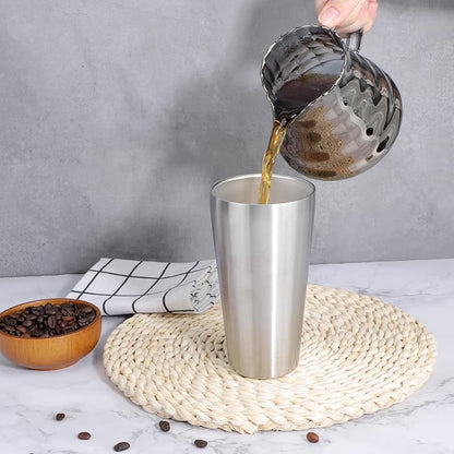 Beasea Stainless Steel Cups 19 oz, 8 Pack Large 18.6oz 550ml Stainless Steel - Image 6