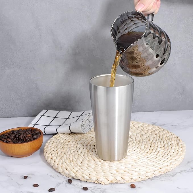 Beasea Stainless Steel Cups 19 oz, 2 Pack Large 18.6oz 550ml Stainless Steel - Image 6