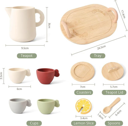 Youuys Wooden Tea Party Set for Toddler 3-5, Kids Tea Sets for Little Girls 4-6 - Image 2