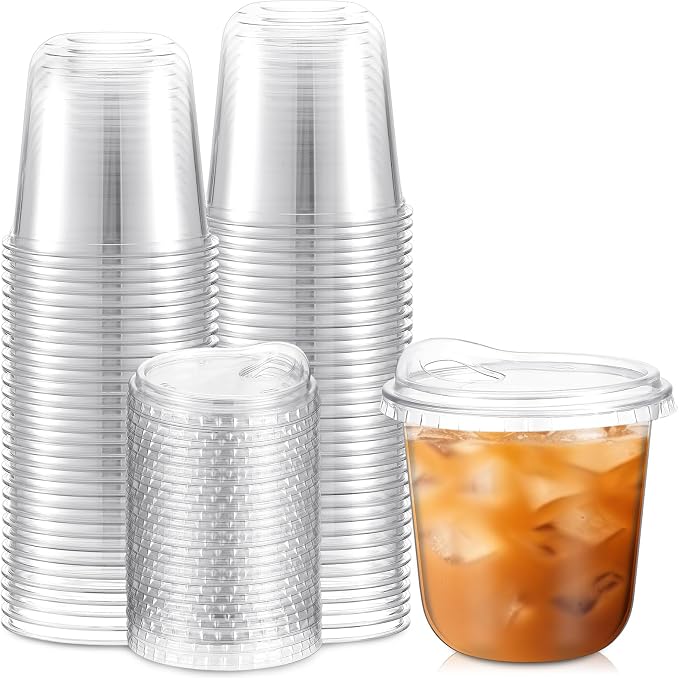 Baderke 50 Pcs Round Bottom Plastic Cups by Baderke