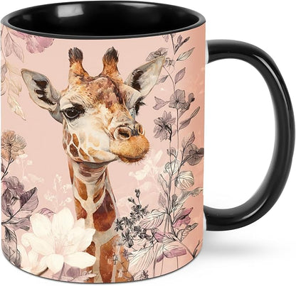 Giraffe Coffee Mug 11 Ounce Mugs Ceramic Tea Cup Drinking Water Cups | Novelty by FyLybois