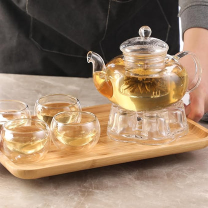 Glass Teapot Set, 34OZ/1000ML Glass Tea Kettle - Image 4
