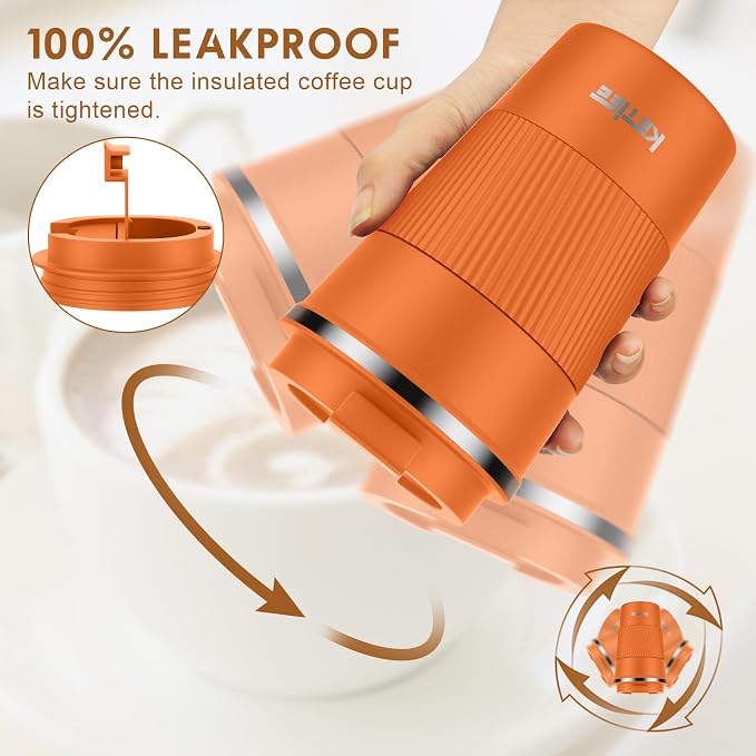 KETIEE 12oz Insulated Travel Mug, Vacuum Stainless Steel Double Walled Reusable - Image 4
