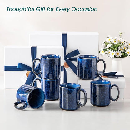 vancasso STARRY Ceramic Coffee Mugs Set of 6, 16 oz Large Coffee Cups - Image 8