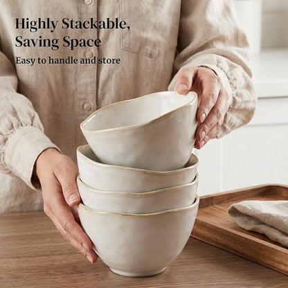DOWAN 22 oz Cereal Bowls, Deep Ceramic Bowls - Image 8