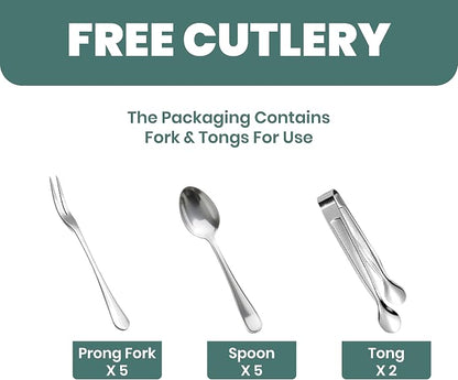 Chilled Condiment Caddy with Lids, 5 Spoons, 5 Forks & 2 Tongs | Chilled - Image 7