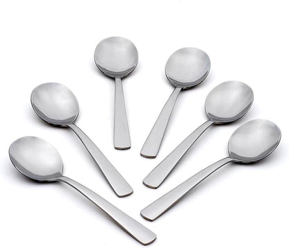 Oneida Silverware Set, Aptitude Everyday Flatware Soup Spoons Set, Service by Oneida