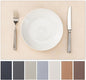 Faux Leather Placemats Set of 12 Vinyl Washable Wipeable Table Mats for Kitchen Dining Table Heat Resistant Waterproof Modern Indoor/Outdoor Placemats Non-Slip Easy Clean Place Mats (Beige)