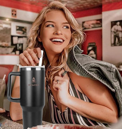 40 oz Tumbler with Handle and Straw or Convert to 40 oz Insulated Water Bottle - Image 8