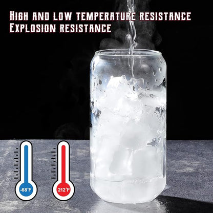 NETANY Drinking Glasses with Glass Straw 4pcs Set - 16oz Highball Glass Cups - Image 5