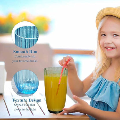 Acrylic Clear Highball Plastic Cups | Plastic Reusable Tumblers 20oz | - Image 4