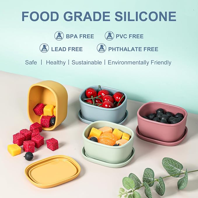 4 pcs 10 oz Silicone Snack Containers - Image 7