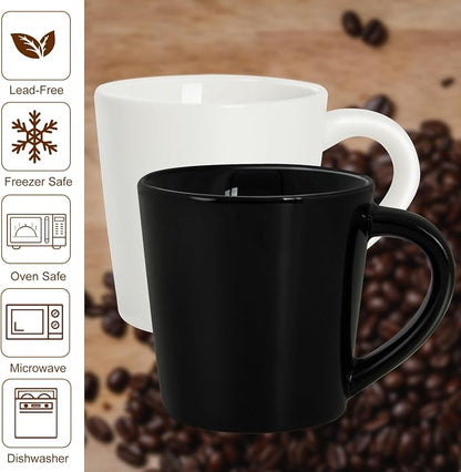 4.2oz Espresso Cups Set of 2, Ceramic Coffee Mugs Demitasse Cups, Small - Image 2