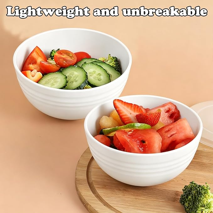 Unbreakable Wheat Straw Cereal Bowls Set of 4, 24 OZ Microwave and Dishwasher - Image 4