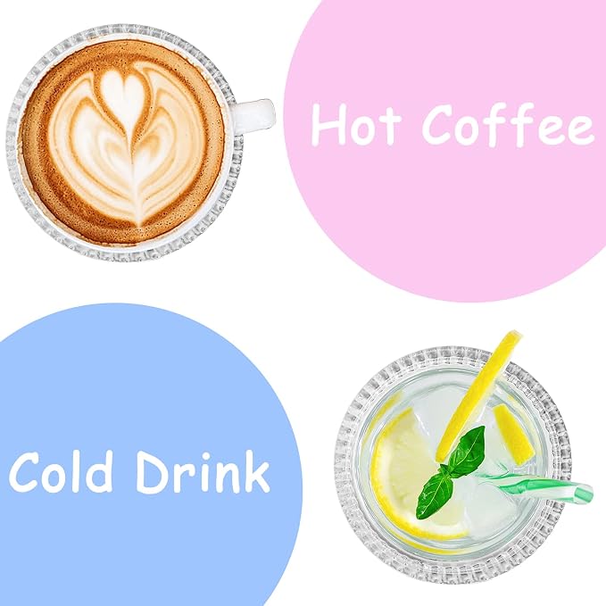 Yesland 8 Pack Crystal Coasters Tea Bag Coaster - Image 6
