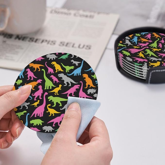 6 Pcs Leather Coasters for Drinks - Image 6