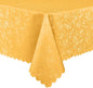 Smiry Rectangle Table Cloth, Waterproof Heavy Duty Vinyl Tablecloths, Wipeable Washable Table Cover for Kitchen and Dining Room (Mustard Yellow, 52" X 70")