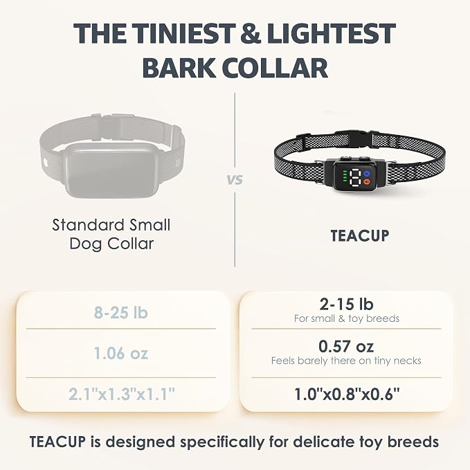 Teacup Bark Collar for Small Dogs 2-15lbs - Image 3
