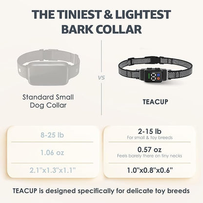 Teacup Bark Collar for Small Dogs 2-15lbs - Image 3