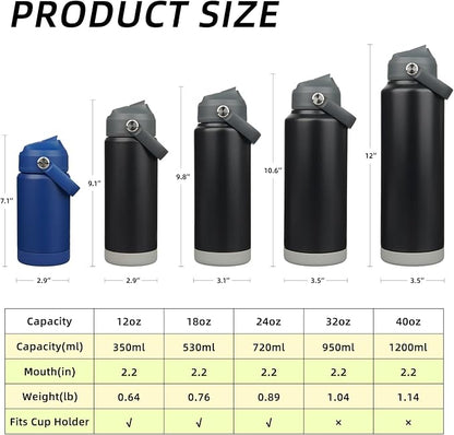 BJPKPK 12oz Insulated Water Bottle, Stainless Steel Bottle - Image 5