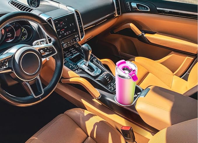 Meoky 24 oz Insulated Travel Coffee Mug: Leak Proof Lid, Cocoa Geometry | - Image 6