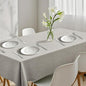Rectangular Tablecloth Linen Texture Waterproof and Stain-Resistant Table Cloth, Kitchen Dining Table Decoration, 52 x 70 inch Fabric Natural Color