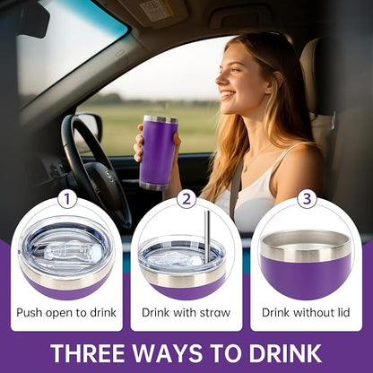 IEOVIEE 32 Pack 20oz Stainless Steel Insulated Bulk Tumblers - Image 7