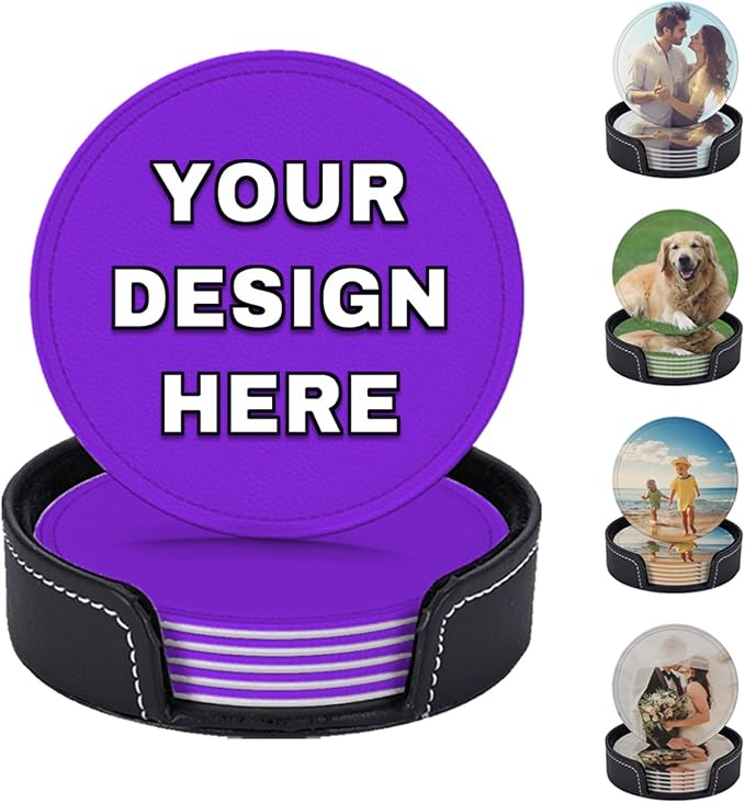Custom Funny Coasters with Logo Picture Name by YHPHRTA
