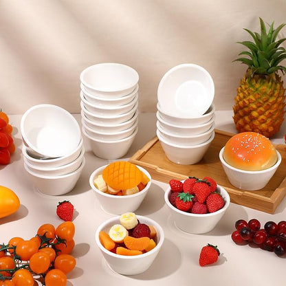 24 Pcs 8 oz Porcelain Bowls Small Dessert Bowls Porcelain Broth Cups Soup - Image 7