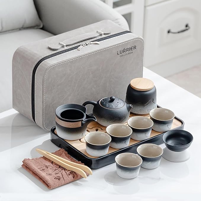 LURRIER Gongfu tea sets, Portable Ceramic TeaSet, Asian Tea sets by LURRIERUS