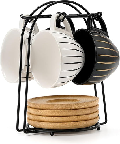LUKA Ceramic Demitasse Espresso Cups Set by LUKA