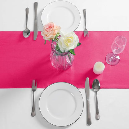 Manyshofu Hot Pink Satin Table Runner 12x72 - Image 2