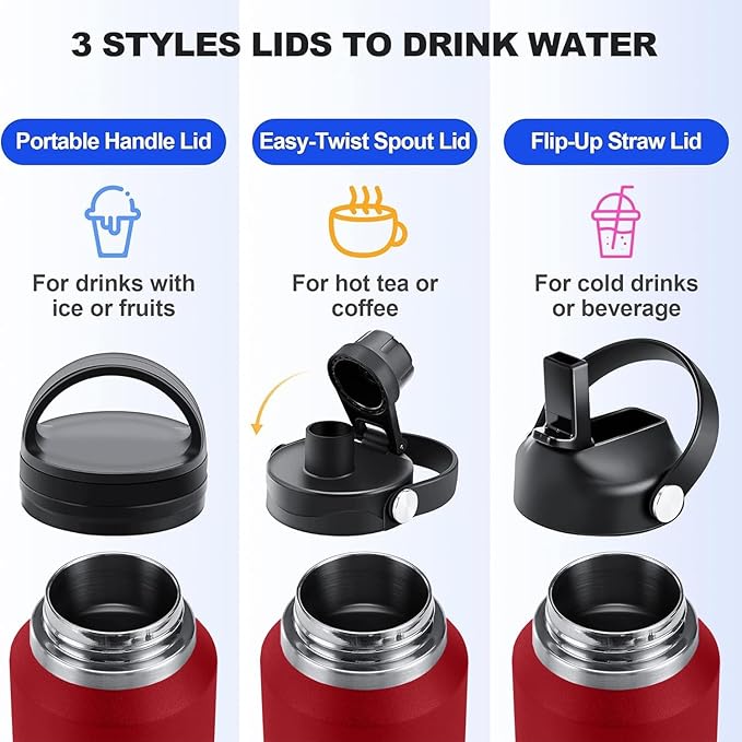 SENDESTAR 40oz Water Bottle Wide Mouth Stainless Steel Vacuum Insulated Double - Image 3