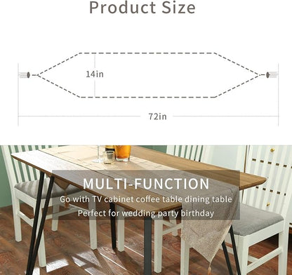Tosewever Decorative Linen Table Runner - Image 2