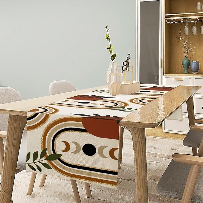 YCness Boho Mid Century Table Runner - Image 3