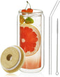 LIBWYS Double Wall Drinking Glass Cups by LIBWYS
