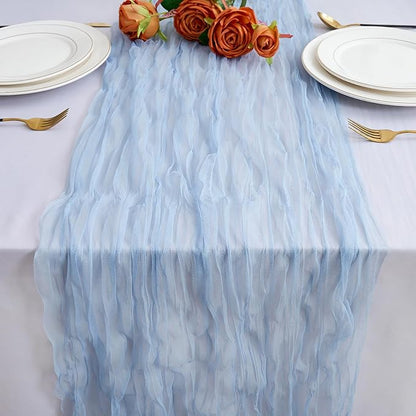 Blue Cheesecloth Table Runner Summer Halloween Christmas 10Ft Cheese Cloth by Euphonium