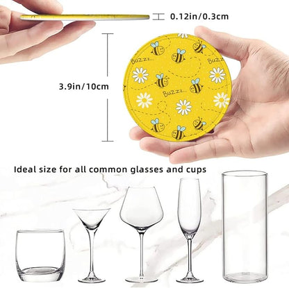 6 Pcs Leather Coasters for Drinks - Image 8