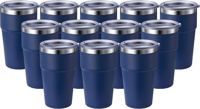 MEWAY 16oz Tumbler Double Wall Vacuum Insulated Travel Mug Bulk, Stainless by MEWAY