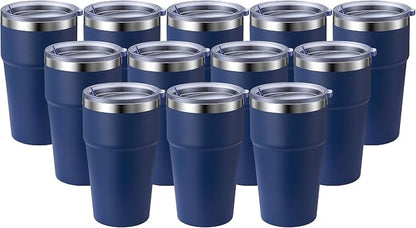 MEWAY 16oz Tumbler Double Wall Vacuum Insulated Travel Mug Bulk, Stainless by MEWAY
