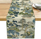 Chinoiserie Vintage Style Mountain Fall Table Runner, Japanese Table Runner | by Unknown