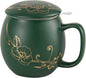 Yundu 12 OZ Ceramic Mug with Lid & Tea Strainer by YunduHome