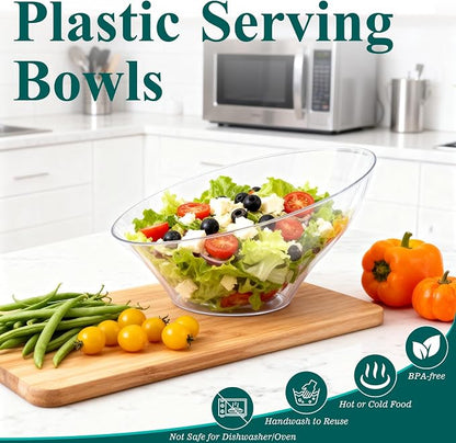 Bestluck 20 Oz Clear Plastic Party Bowls, 20 Pack | Disposable Snack Bowls - Image 4