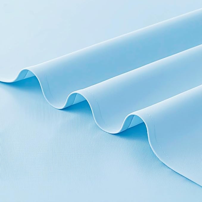 FOLINS&HOME Baby Blue Waterproof Decorative Table Runner 48 Inches Long | - Image 5