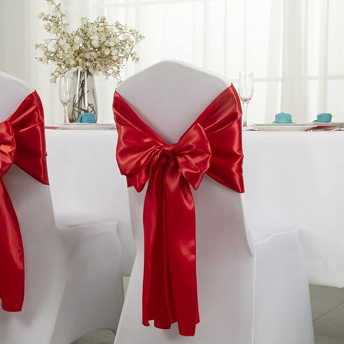 Horbaunal 24 Pack Red Satin Table Runner 12 x 108 Inch | Smooth Table Runners - Image 3