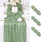 3 Pack Sage Green Cheesecloth Table Runner 17x108 Inch Semi Sheer Boho Gauze by Unknown